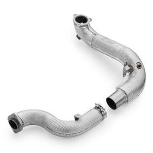 RM Motors Mercedes-AMG A35 GPF W177 4MATIC Downpipe With Heat Shield Without Silencer & GPF OFF
